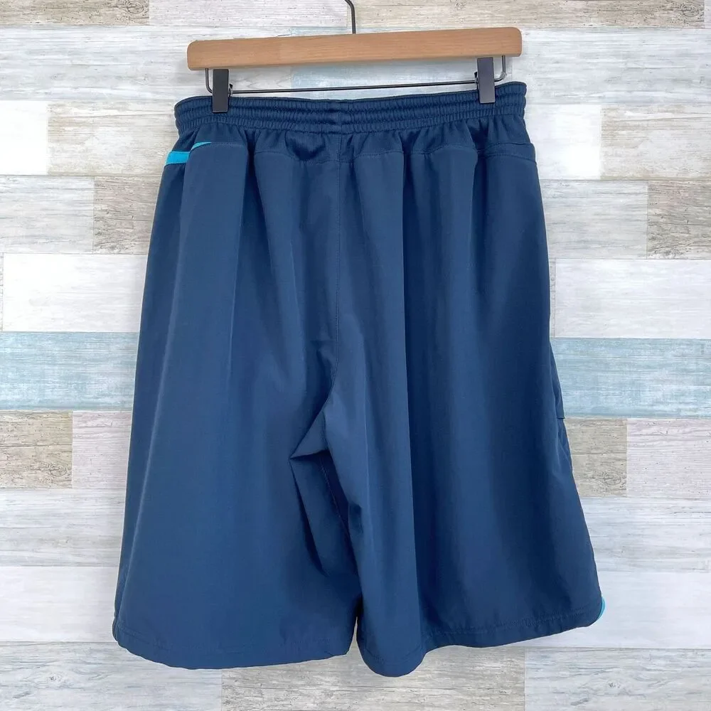 Nike Fit Dry Basketball Shorts Blue Activewear Gym Workout Training Mens Large